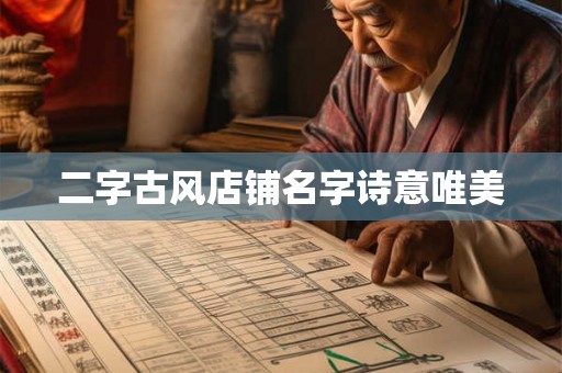 二字古风店铺名字诗意唯美 二字古风店铺名字诗意唯美