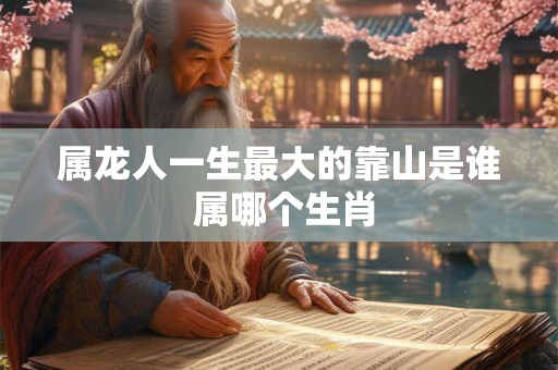 属龙人一生最大的靠山是谁 属哪个生肖 属龙人一生最大的靠山是谁 属哪个生肖