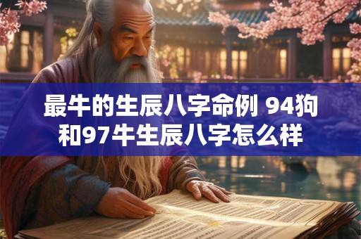 最牛的生辰八字命例 94狗和97牛生辰八字怎么样