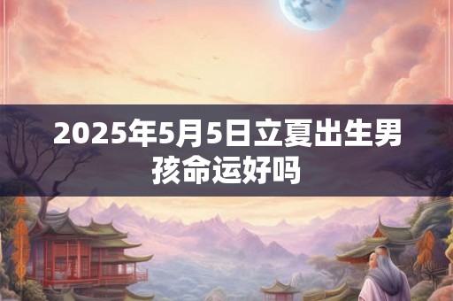 2025年5月5日立夏出生男孩命运好吗 2025年5月5日立夏出生男孩命运好吗