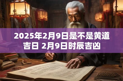 2025年2月9日是不是黄道吉日 2月9日时辰吉凶 2025年2月9日是不是黄道吉日 2月9日时辰吉凶