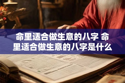 命里适合做生意的八字 命里适合做生意的八字是什么 命里适合做生意的八字 命里适合做生意的八字是什么