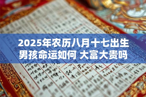 2025年农历八月十七出生男孩命运如何 大富大贵吗 2025年农历八月十七出生男孩命运如何 大富大贵吗