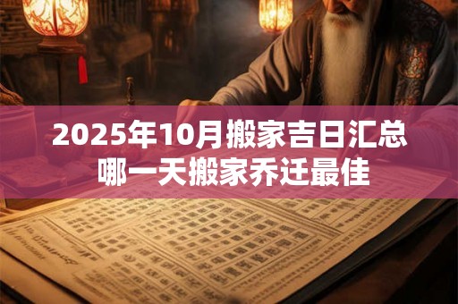 2025年10月搬家吉日汇总 哪一天搬家乔迁最佳 2025年10月搬家吉日汇总 哪一天搬家乔迁最佳
