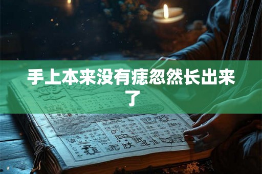 手上本来没有痣忽然长出来了 手上本来没有痣忽然长出来了