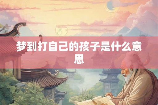 梦到打自己的孩子是什么意思 梦到打自己的孩子是什么意思