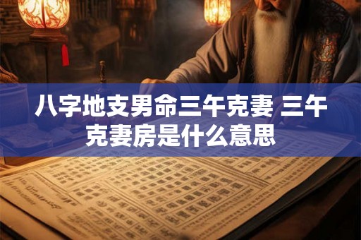 八字地支男命三午克妻 三午克妻房是什么意思
