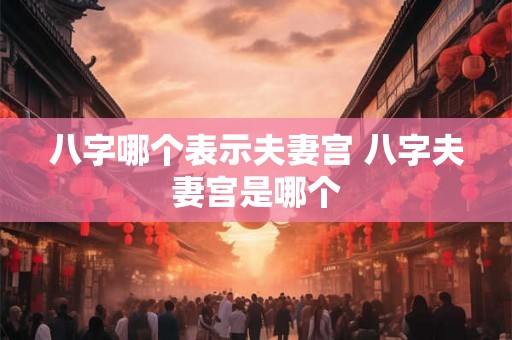 八字哪个表示夫妻宫 八字夫妻宫是哪个 八字哪个表示夫妻宫 八字夫妻宫是哪个