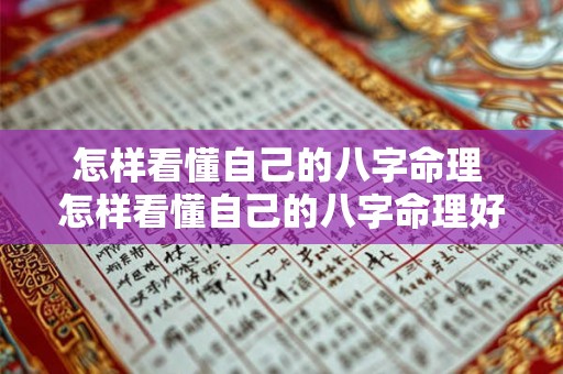 怎样看懂自己的八字命理 怎样看懂自己的八字命理好不好 怎样看懂自己的八字命理 怎样看懂自己的八字命理好不好
