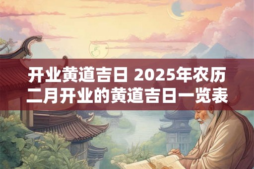 开业黄道吉日 2025年农历二月开业的黄道吉日一览表 开业黄道吉日 2025年农历二月开业的黄道吉日一览表