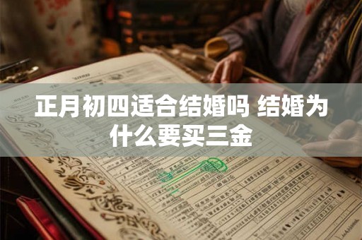 正月初四适合结婚吗 结婚为什么要买三金