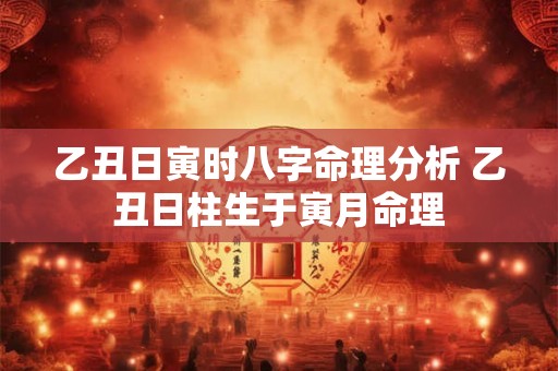 乙丑日寅时八字命理分析 乙丑日柱生于寅月命理