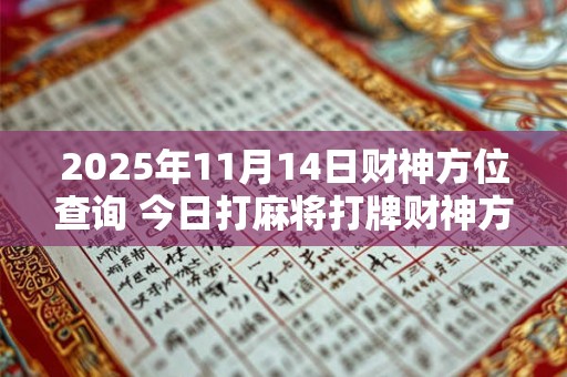 2025年11月14日财神方位查询 今日打麻将打牌财神方位 2025年11月14日财神方位查询 今日打麻将打牌财神方位