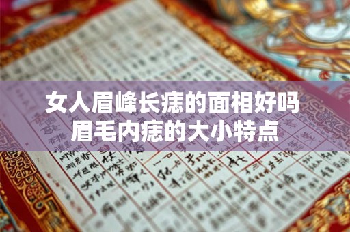 女人眉峰长痣的面相好吗 眉毛内痣的大小特点