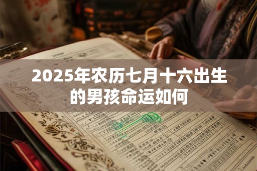 2025年农历七月十六出生的男孩命运如何 2025年农历七月十六出生的男孩命运如何
