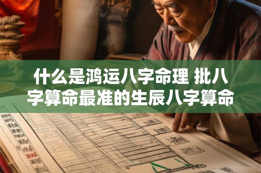 什么是鸿运八字命理 批八字算命最准的生辰八字算命 什么是鸿运八字命理 批八字算命最准的生辰八字算命