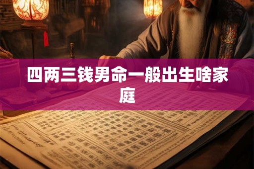 四两三钱男命一般出生啥家庭 四两三钱男命一般出生啥家庭