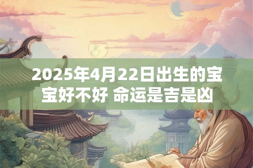 2025年4月22日出生的宝宝好不好 命运是吉是凶