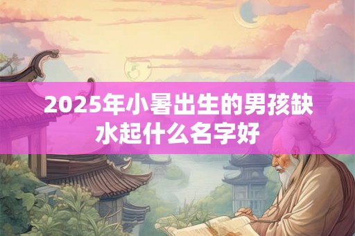 2025年小暑出生的男孩缺水起什么名字好 2025年小暑出生的男孩缺水起什么名字好