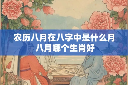农历八月在八字中是什么月 八月哪个生肖好 农历八月在八字中是什么月 八月哪个生肖好