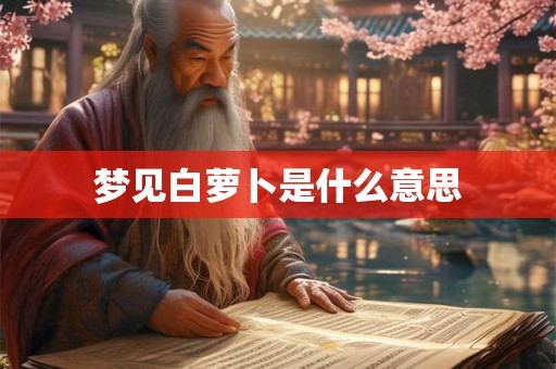 梦见白萝卜是什么意思 梦见白萝卜是什么意思