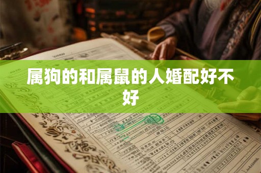属狗的和属鼠的人婚配好不好 属狗的和属鼠的人婚配好不好