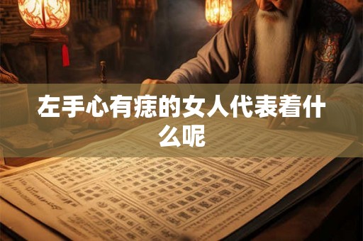 左手心有痣的女人代表着什么呢 左手心有痣的女人代表着什么呢