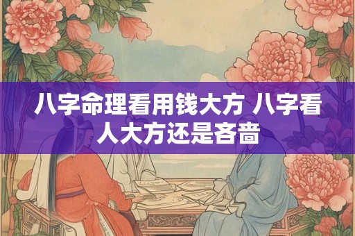 八字命理看用钱大方 八字看人大方还是吝啬
