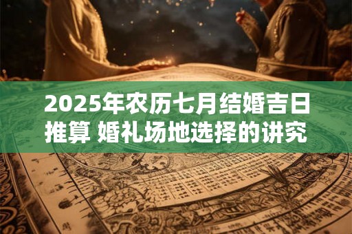 2025年农历七月结婚吉日推算 婚礼场地选择的讲究 2025年农历七月结婚吉日推算 婚礼场地选择的讲究