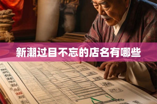 新潮过目不忘的店名有哪些 新潮过目不忘的店名有哪些