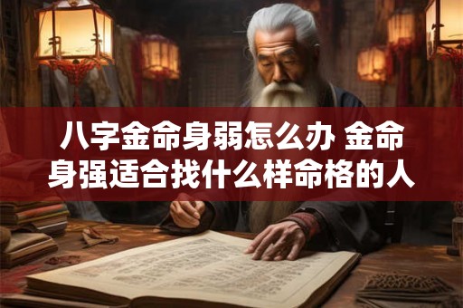 八字金命身弱怎么办 金命身强适合找什么样命格的人 八字金命身弱怎么办 金命身强适合找什么样命格的人