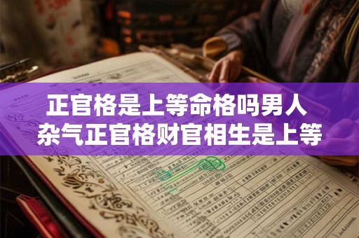 正官格是上等命格吗男人 杂气正官格财官相生是上等命格吗 正官格是上等命格吗男人 杂气正官格财官相生是上等命格吗