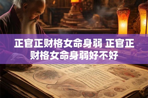 正官正财格女命身弱 正官正财格女命身弱好不好 正官正财格女命身弱 正官正财格女命身弱好不好