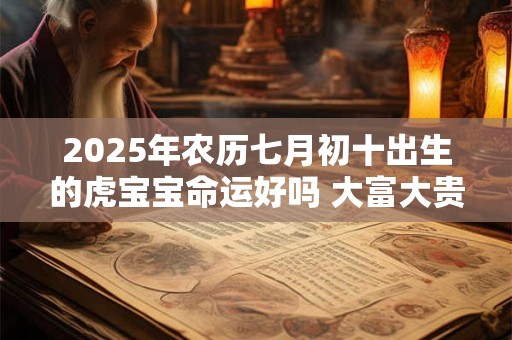 2025年农历七月初十出生的虎宝宝命运好吗 大富大贵吗 2025年农历七月初十出生的虎宝宝命运好吗 大富大贵吗