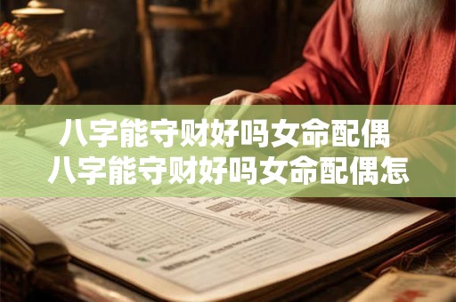 八字能守财好吗女命配偶 八字能守财好吗女命配偶怎么样