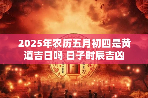 2025年农历五月初四是黄道吉日吗 日子时辰吉凶 2025年农历五月初四是黄道吉日吗 日子时辰吉凶