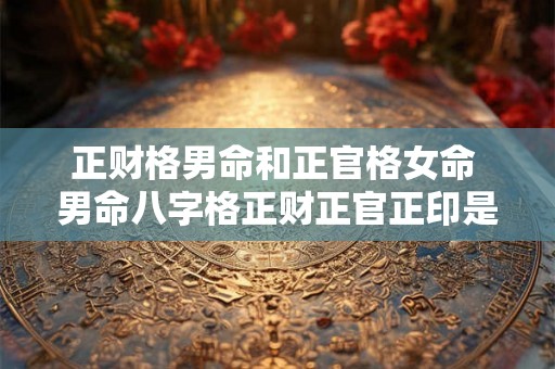 正财格男命和正官格女命 男命八字格正财正官正印是什么意思 正财格男命和正官格女命 男命八字格正财正官正印是什么意思