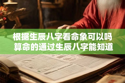 根据生辰八字看命象可以吗 算命的通过生辰八字能知道这人叫什么名字 根据生辰八字看命象可以吗 算命的通过生辰八字能知道这人叫什么名字