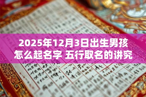 2025年12月3日出生男孩怎么起名字 五行取名的讲究