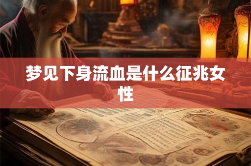 梦见下身流血是什么征兆女性 梦见下身流血是什么征兆女性