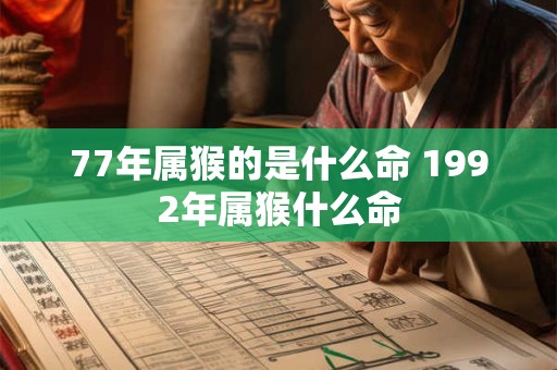 77年属猴的是什么命 1992年属猴什么命