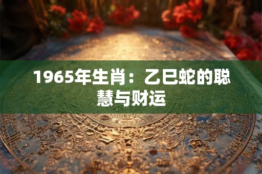1965年生肖:乙巳蛇的聪慧与财运 1965年生肖:乙巳蛇的聪慧与财运