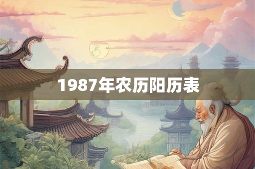 1987年农历阳历表