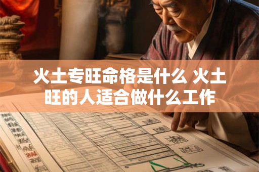 火土专旺命格是什么 火土旺的人适合做什么工作