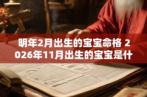 明年2月出生的宝宝命格 2026年11月出生的宝宝是什么命格