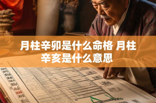 月柱辛卯是什么命格 月柱辛亥是什么意思 月柱辛卯是什么命格 月柱辛亥是什么意思