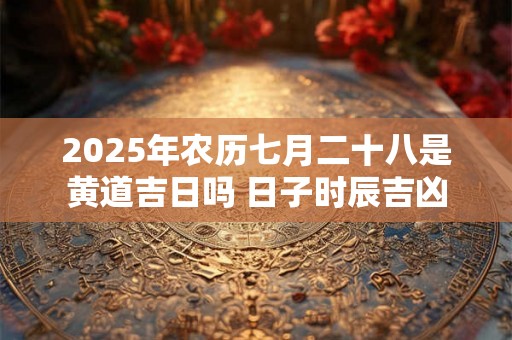 2025年农历七月二十八是黄道吉日吗 日子时辰吉凶