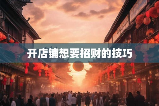 开店铺想要招财的技巧 开店铺想要招财的技巧
