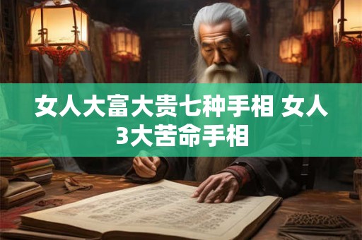 女人大富大贵七种手相 女人3大苦命手相