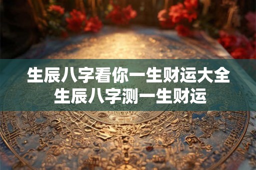 生辰八字看你一生财运大全 生辰八字测一生财运 生辰八字看你一生财运大全 生辰八字测一生财运